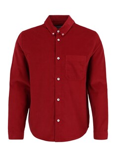 Рубашка на пуговицах стандартного кроя Rotholz Corduroy, темно-красный