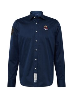 Рубашка на пуговицах стандартного кроя La Martina, темно-синий