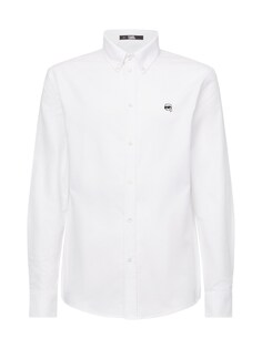 Рубашка на пуговицах стандартного кроя Karl Lagerfeld Ikonik 2.0, белый