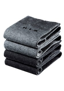 Носки H.I.S, серый/черный