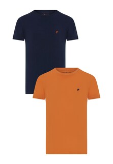 Футболка Denim Culture GAETANO, темно-синий/оранжевый