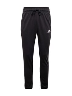 Брюки для тренировок узкого кроя Adidas Essentials Tapered Open Hem 3-Stripes, черный