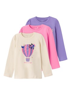 Рубашка NAME IT LARA, кремовый/темно-фиолетовый/розовый