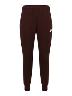 Зауженные брюки Nike Sportswear Club Fleece, темно коричневый