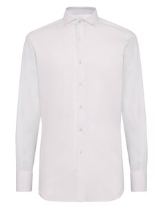 Деловая рубашка узкого кроя Boggi Milano, натуральный белый