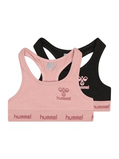 Спортивный топ без бралетта Hummel, розовый/черный