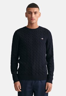 Джемпер CABLE C NECK GANT, вечерний синий