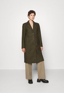 Пальто классическое SLFALMA NOOS Selected Femme, плющево-зеленый меланж
