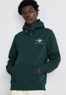 Толстовка MEDIUM ARCHIVE SHIELD HOODIE GANT, зеленый в клетку