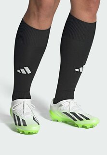 Кроссовки для мини-футбола с шипами CRAZYFAST Adidas, облачно-белое ядро, черный прозрачный лимон