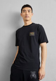 Базовая футболка MOSCHINO, фантазийный принт черная