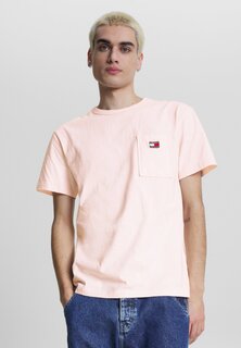 Базовая футболка BADGE POCKET TEE Tommy Jeans, бледно-розовый