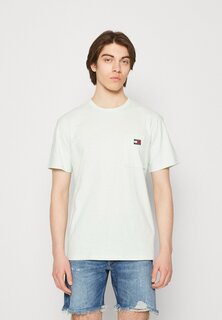 Базовая футболка TEE BADGE POCKET TEE Tommy Jeans, мятного цвета