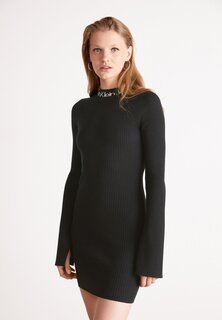 Трикотажное платье LOGO INTARSIA DRESS Calvin Klein Jeans, черный