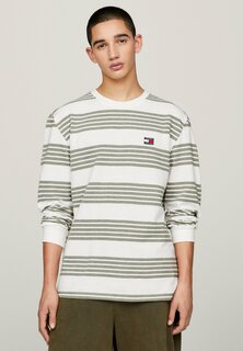 Футболка с длинным рукавом TEXTURED STRIPE BADGE Tommy Jeans, старинный белый