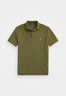 Поло CUSTOM SLIM FIT Polo Ralph Lauren, оливковый с капюшоном