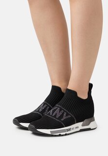 Низкие кроссовки NANDI DKNY, черный/темно-металлический