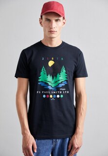 Футболка с принтом SLIM FIT 21878 PS Paul Smith, темно-синий