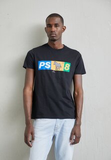 Футболка с принтом SLIM FIT PS Paul Smith, черный