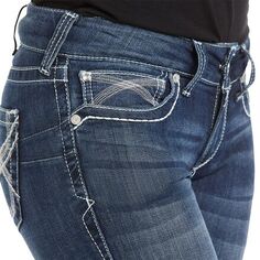 Штабелируемые прямые джинсы REAL со средней посадкой Ivy женские Ariat, цвет Dresden