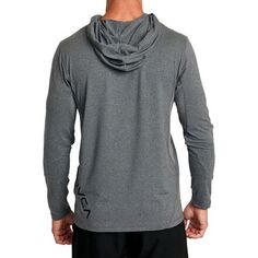 Топ с капюшоном и длинными рукавами Sport Vent мужской RVCA, цвет Charcoal Heather