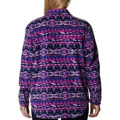 Куртка-рубашка Benton Springs женская Columbia, цвет Dark Sapphire 80S Stripe Print