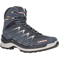 Походные ботинки Innox GTX Mid женские Lowa, цвет Steel Blue/Salmon