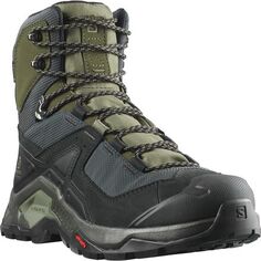 Походные ботинки Quest Element GTX мужские Salomon, цвет Black/Deep Lichen Green/Olive Night