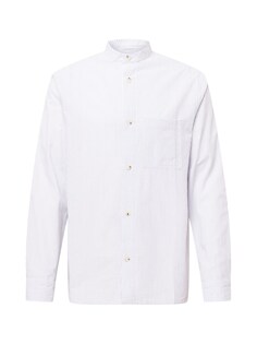 Комфортная рубашка на пуговицах Rotholz Mandarin, темно-синий/белый