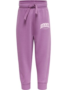 Зауженные брюки Hummel, фиолетовый/пастельно-фиолетовый