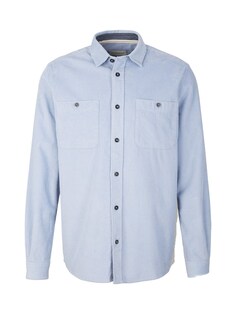 Рубашка на пуговицах стандартного кроя Tom Tailor, светло-синий