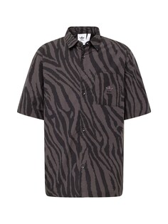 Рубашка на пуговицах стандартного кроя Adidas, серый/антрацит/темно-серый