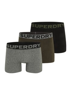 Трусы боксеры Superdry, темно-синий/пестрый серый/оливковый