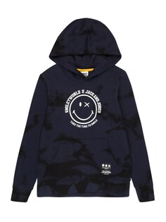 Толстовка Jack &amp; Jones Junior JORSMILEYWORLD SWEAT HOOD JNR, темно-синий