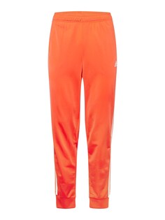 Зауженные тренировочные брюки Adidas Essentials Warm-Up Tapered 3-Stripes, оранжево-красный