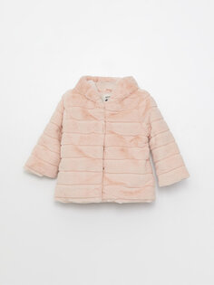 Плюшевое пальто с длинными рукавами и капюшоном для маленьких девочек LCW baby