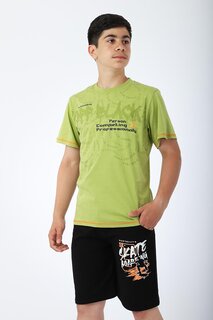 Футболка и шорты для мальчика, летний костюм Kay Kay с принтом Pina Kids, зеленый