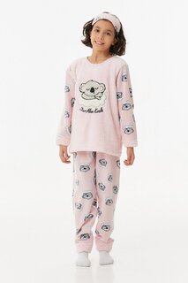 Пижамный комплект для девочки с вышивкой Fullamoda, розовый