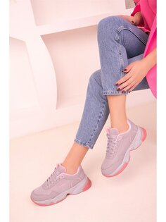 Женская спортивная обувь для активного отдыха на толстой подошве со шнуровкой Soho Exclusive, серый