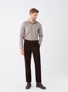 Удобные мужские брюки-чиносы LCWAIKIKI Classic, темно коричневый