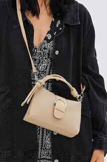 Женская сумка через плечо Judy с длинным ремешком и поясом, бежевая Minebag