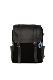Рюкзак с двойным кожаным ремнем Bagmori, черный