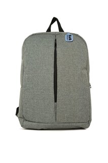 Рюкзак, сумка для ноутбука с прострочкой Bagmori, серый