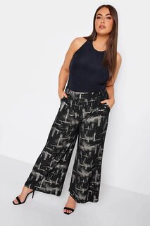 Широкие брюки с карманами и эластичным поясом большого размера 302576 Stil Diva