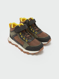 Трекинговые ботинки для мальчиков со шнурками и липучками LCW STEPS, коричневый