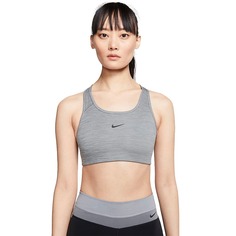 Спортивный топ Nike Swoosh Medium-support 1-piece Pad, серый
