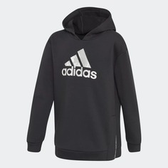 Худи Adidas Oversized, черный/металлик