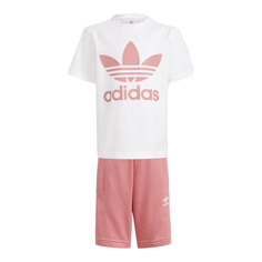 Спортивный костюм Adidas Originals Adicolor, белый/розовый