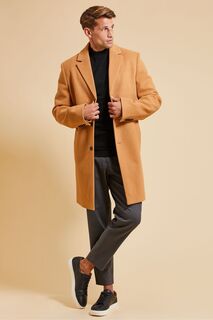 Роскошное приталенное однобортное пальто Threadbare