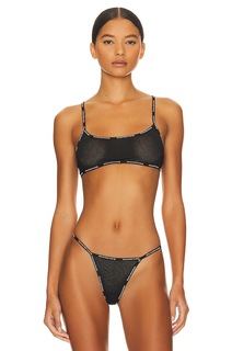 Бюстгальтер Alexander Wang Classic Bandeau With Logo Elastic Binding, черный